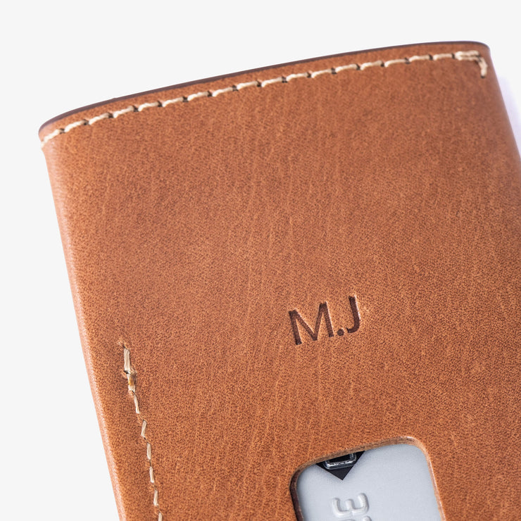 Add-On Monogramming - Kangaroo leather wallet by Blackinkk